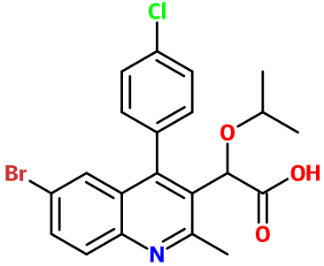 (image for) MC080075 [6-Bromo-4-(4-chlorophenyl)-2-methyl-3-quinolinyl](isopropoxy)acetic acid